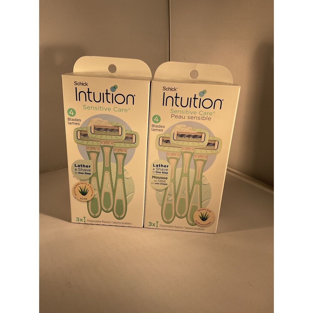 Schick Intuition Women's Disposable Razors 3pk Lot Of 2